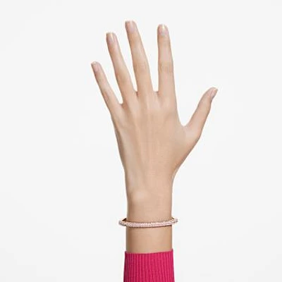 Dextera bangle, Pink, Rose gold-tone finish by SWAROVSKI