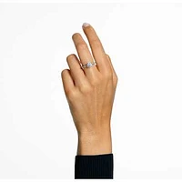 Constella cocktail ring, Round cut, Pavé, White