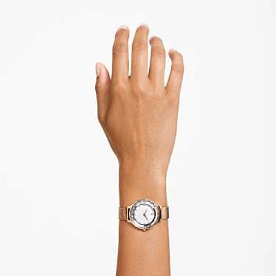 Nova watch, Swiss Made, Metal bracelet, Rose gold tone, Rose gold-tone finish by SWAROVSKI