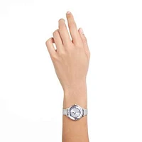 Nova watch, Swiss Made, Metal bracelet, Silver Tone, Stainless steel by SWAROVSKI