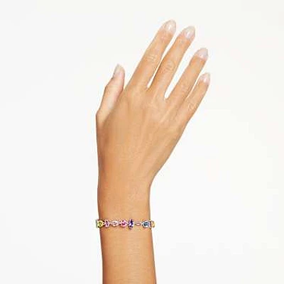 Gema bracelet, Mixed cuts, Multicolored, Rhodium plated by SWAROVSKI