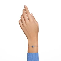Una Angelic bracelet, Mixed cuts, Blue, Rhodium plated by SWAROVSKI