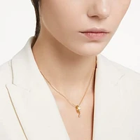 Dextera pendant, Mixed cuts, White, Gold-tone plated by SWAROVSKI