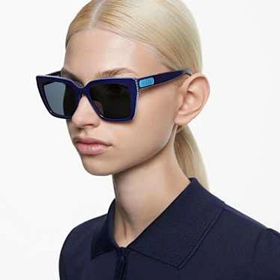 Sunglasses, Square shape, SK6013, Blue by SWAROVSKI