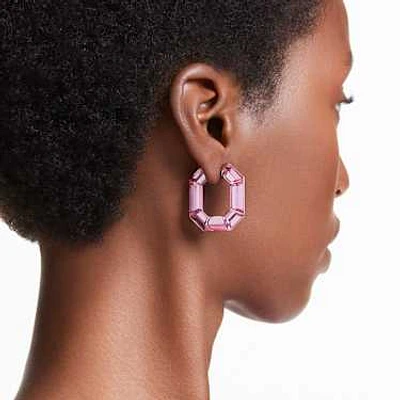 Lucent hoop earrings, Octagon shape, Small