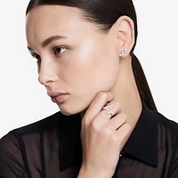 Galaxy ear cuffs, Lab-grown diamonds 1.25 ct tw, Mixed cuts, 14K white gold by SWAROVSKI