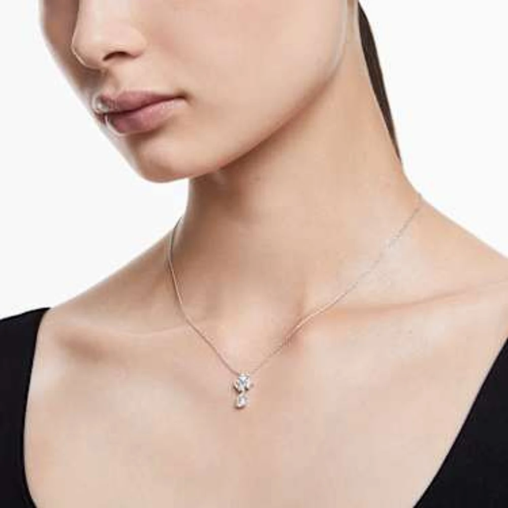 Galaxy pendant, Lab-grown diamonds 1 ct tw, Round cut, 14K white gold by SWAROVSKI