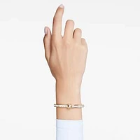 Numina bangle, Round cut, White, Gold-tone plated by SWAROVSKI