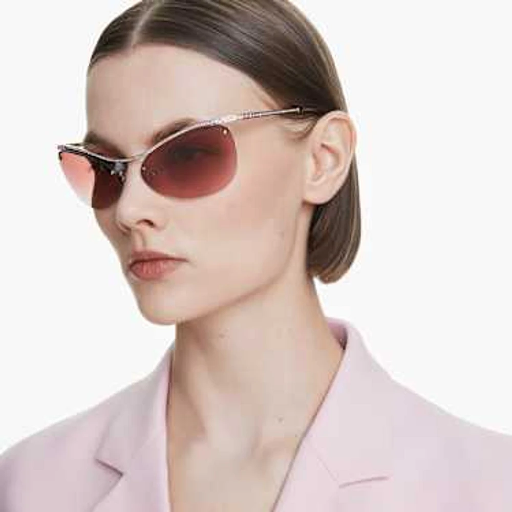 Sunglasses, Oval shape, SK7018, Pink by SWAROVSKI