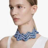 Sublima choker, Statement, Mixed cuts, Blue, Blue finish by SWAROVSKI