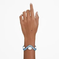 Sublima bangle, Mixed cuts, Blue, Blue finish by SWAROVSKI