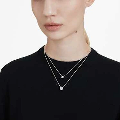 Eternity solitaire pendant, Lab-grown diamonds 0.5 ct tw, Round shape, 14K white gold by SWAROVSKI