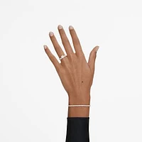 Eternity Tennis bracelet, Lab-grown diamonds 2.5 ct tw, Round shape, 14K yellow gold by SWAROVSKI
