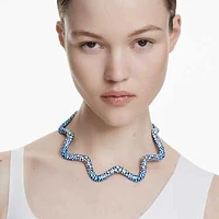 Sublima choker, Mixed cuts, Blue, Blue finish by SWAROVSKI