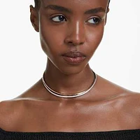 Hyperbola choker, Round cut, White, Mixed metal finish by SWAROVSKI