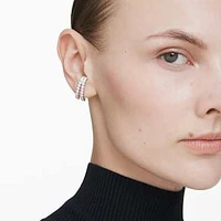 Matrix ear cuffs, Round cut, White, Rhodium plated by SWAROVSKI