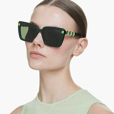 Sunglasses, Square shape, SK6032, Green by SWAROVSKI