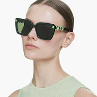 Sunglasses, Square shape, SK6032, Green by SWAROVSKI