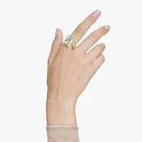 Gema open ring, Mixed cuts, Multicoloured, Gold-tone plated by SWAROVSKI