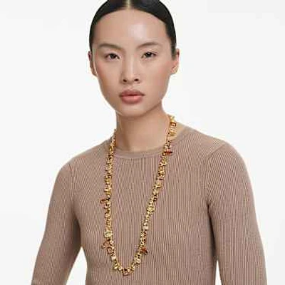 Gema strandage, Mixed cuts, Yellow, Gold-tone plated by SWAROVSKI