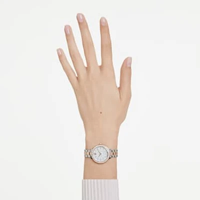 Watch, Swiss Made, Metal bracelet, Silver Tone, Rose gold-tone finish by SWAROVSKI