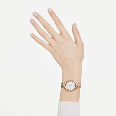 Imber watch, Swiss Made, Metal bracelet, Gold tone, Rose gold-tone finish by SWAROVSKI