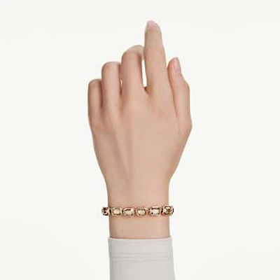 Millenia Tennis bracelet, Octagon cut, Caramel, Gold-tone plated by SWAROVSKI