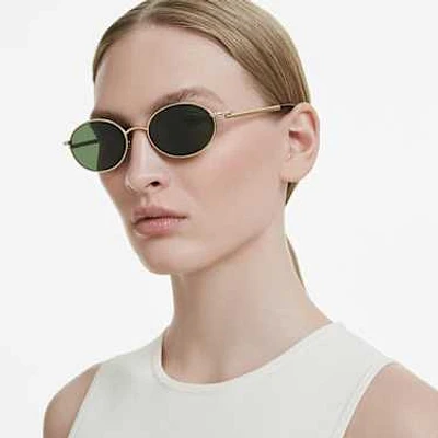 Sunglasses, Oval shape, Green by SWAROVSKI