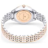 Attract watch, Swiss Made, Pavé, Crystal bracelet, Rose gold tone, Mixed metal finish by SWAROVSKI