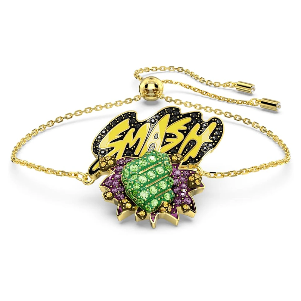 Marvel Hulk bracelet, Multicolored, Gold-tone plated by SWAROVSKI