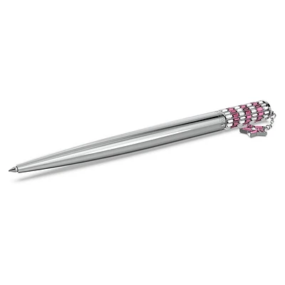 Celebration 2023 ballpoint pen, Star, Pink, Chrome plated by SWAROVSKI