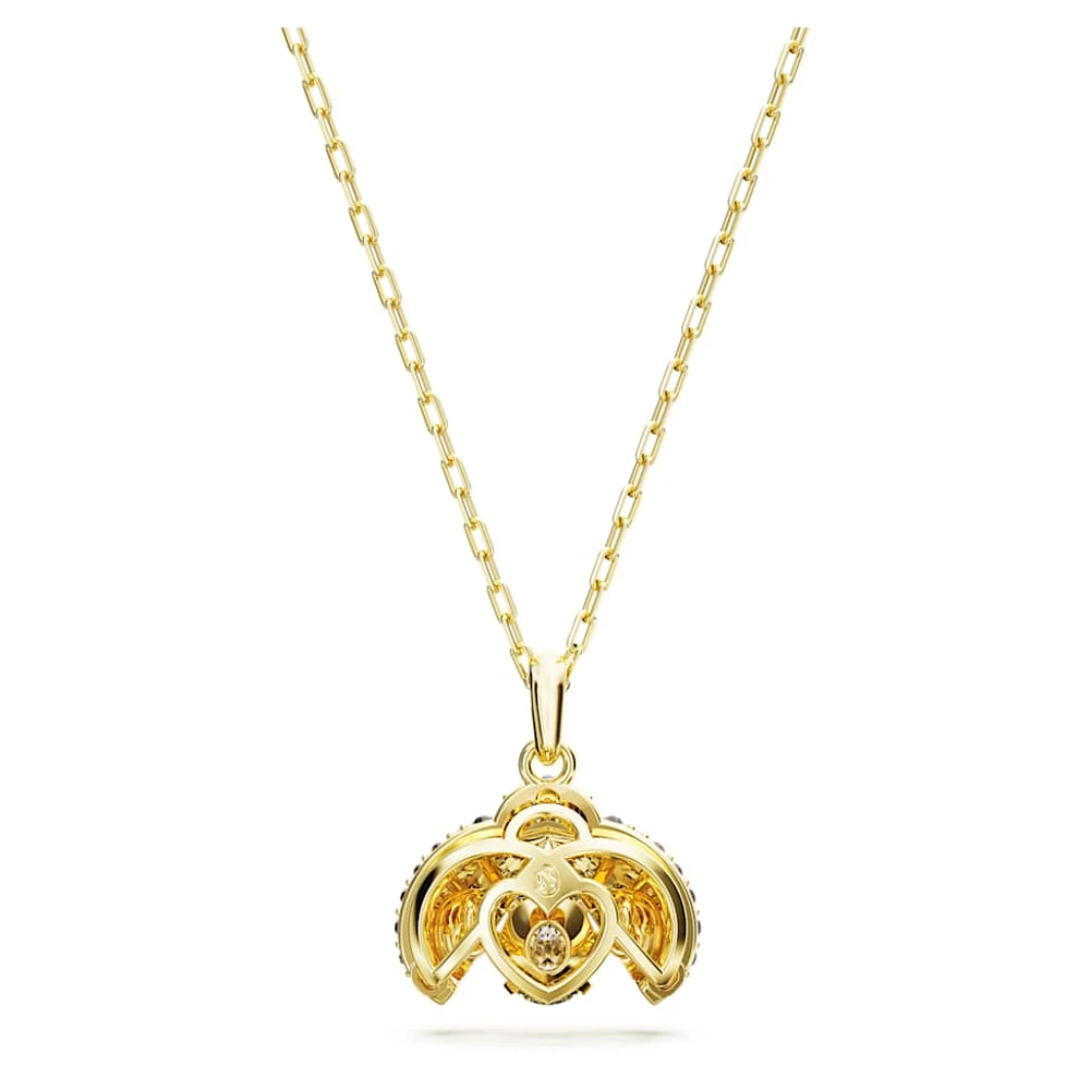 Idyllia pendant, Ladybug, Red, Gold-tone plated by SWAROVSKI