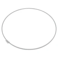 Eternity Tennis necklace, Laboratory grown diamonds 3 ct tw, 14K white gold by SWAROVSKI