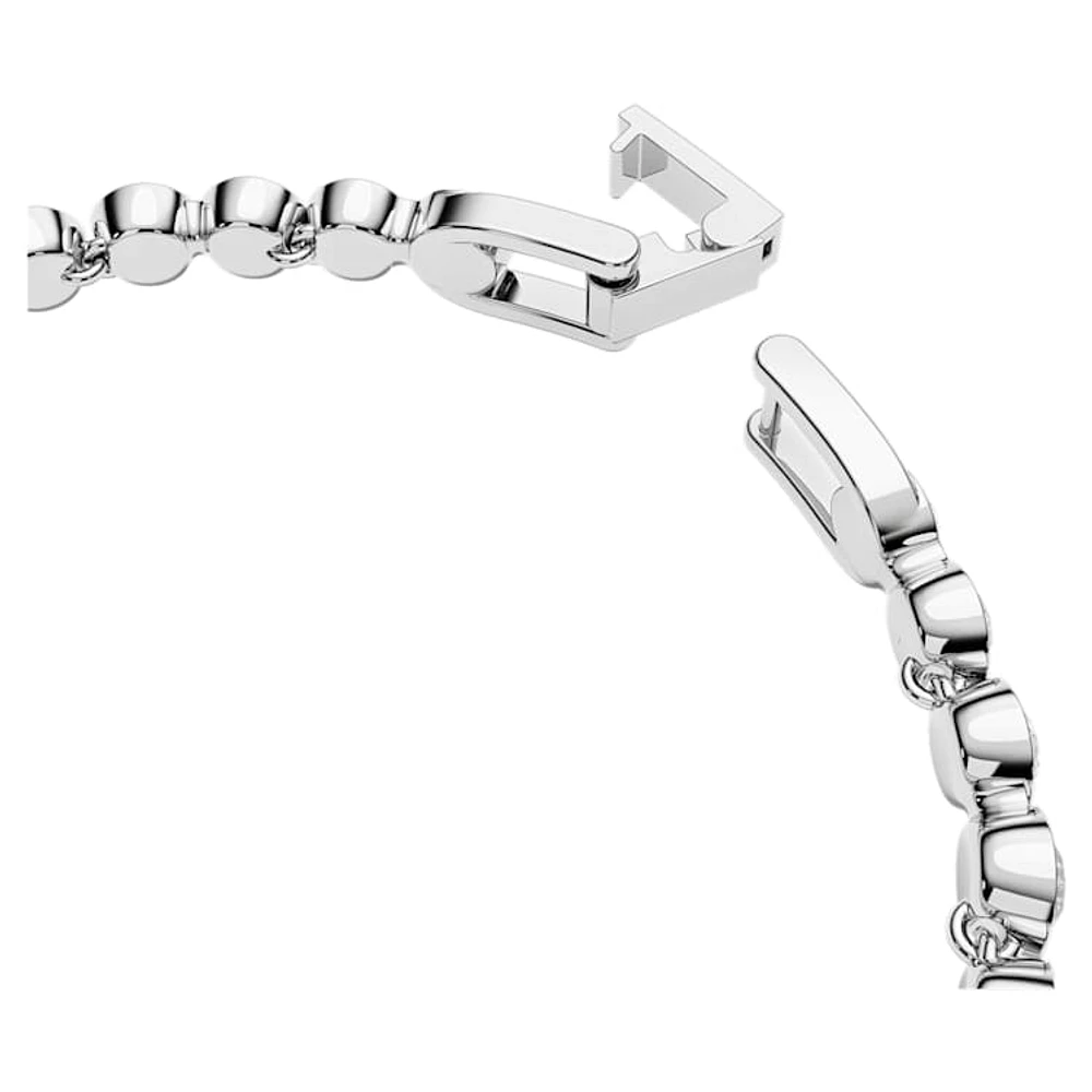 Imber Tennis bracelet, Round cut, White, Rhodium plated by SWAROVSKI