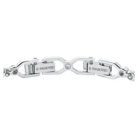 Imber Emily Tennis bracelet, Round cut, White, Rhodium plated by SWAROVSKI