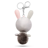 Mathilde bag charm, Rabbit, Grey, Stainless steel by SWAROVSKI