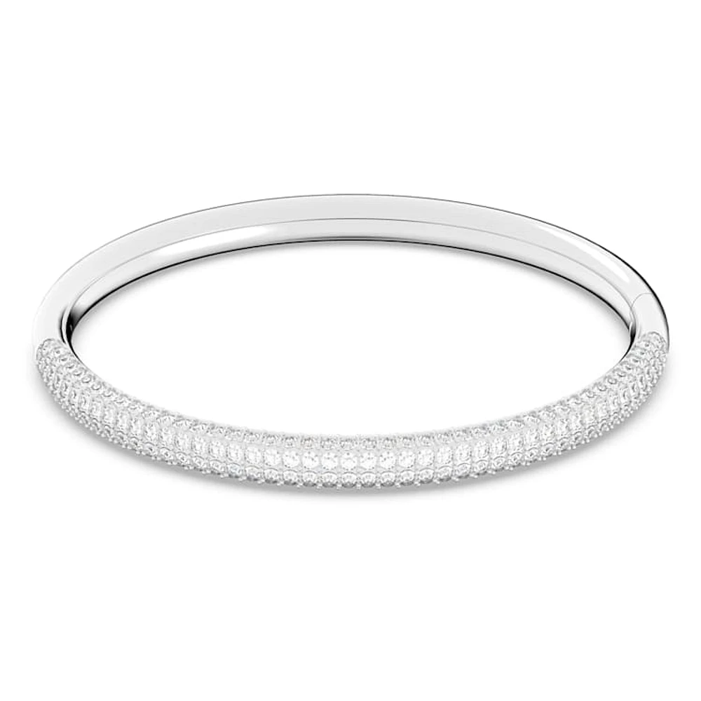 Dextera bangle, White, Stainless steel by SWAROVSKI