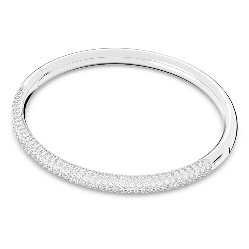 Dextera bangle, White, Stainless steel by SWAROVSKI