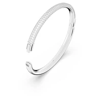 Dextera bangle, White, Stainless steel by SWAROVSKI