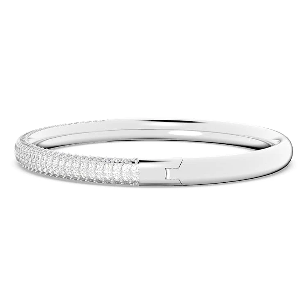 Dextera bangle, White, Stainless steel by SWAROVSKI