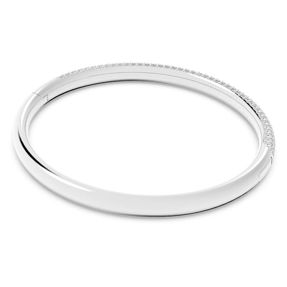 Dextera bangle, White, Stainless steel by SWAROVSKI