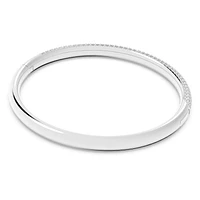 Dextera bangle, White, Stainless steel by SWAROVSKI