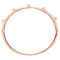 Dextera bangle, White, Rose gold-tone finish by SWAROVSKI