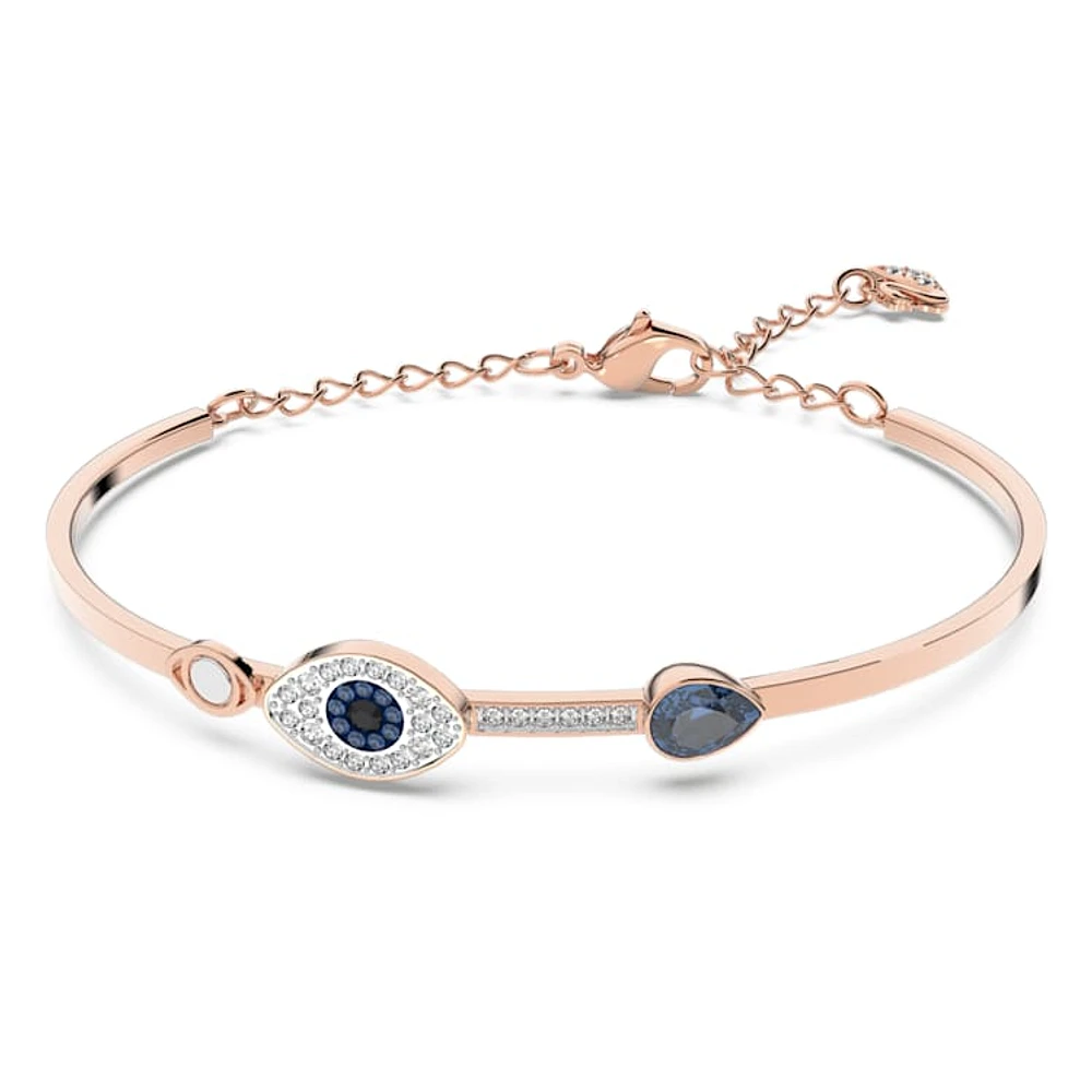 Symbolica bangle, Evil eye, Blue, Mixed metal finish by SWAROVSKI