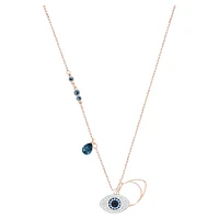 Symbolica pendant, Evil eye, Blue, Mixed metal finish by SWAROVSKI