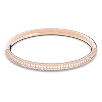 Dextera bangle, White, Rose gold-tone finish by SWAROVSKI