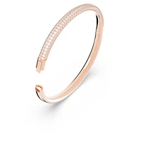 Dextera bangle, White, Rose gold-tone finish by SWAROVSKI