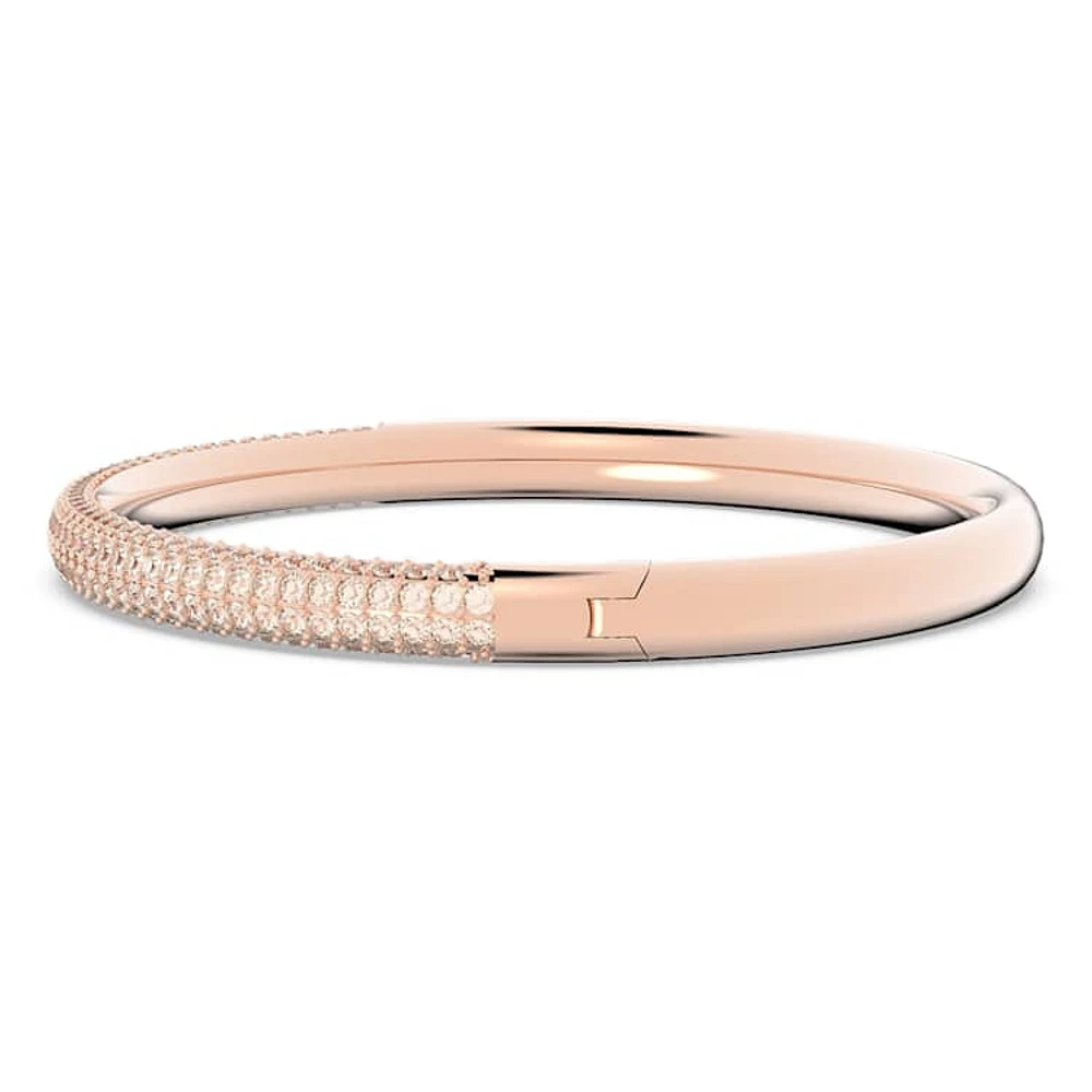 Dextera bangle, White, Rose gold-tone finish by SWAROVSKI