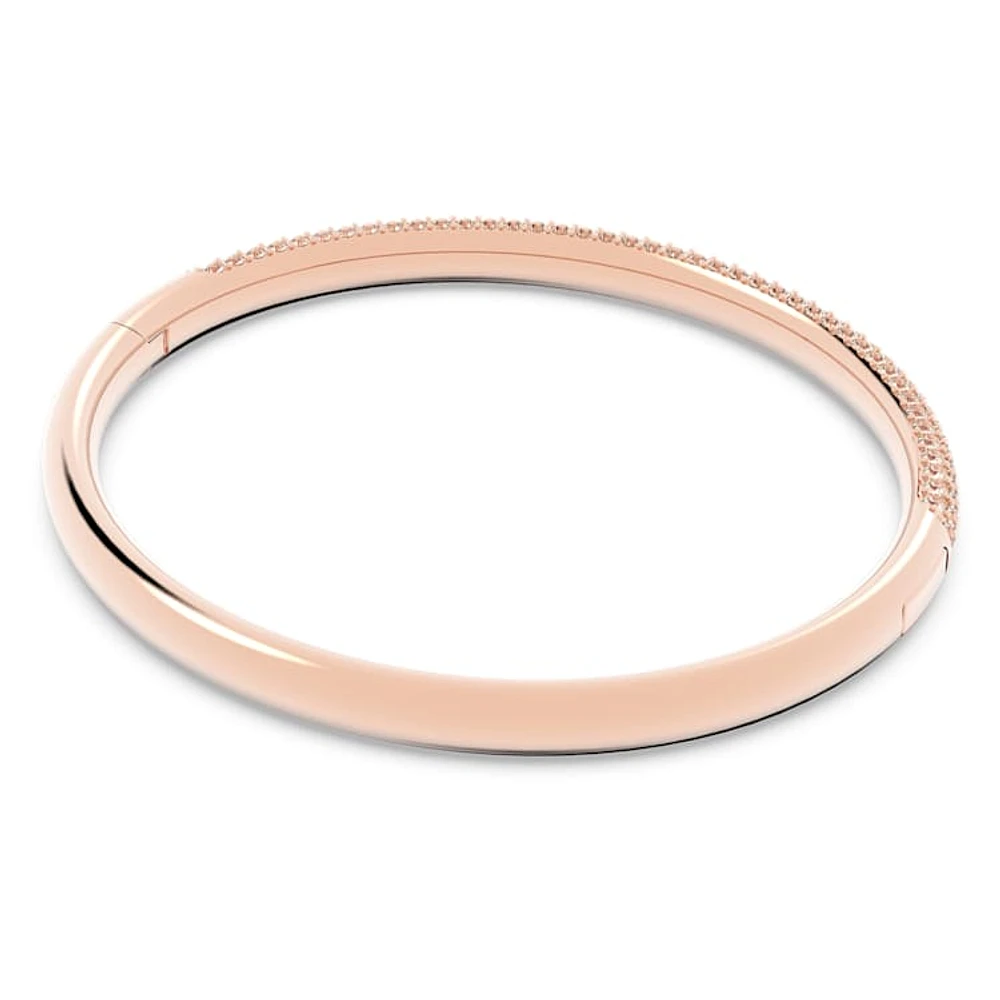 Dextera bangle, White, Rose gold-tone finish by SWAROVSKI