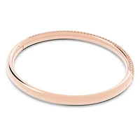 Dextera bangle, White, Rose gold-tone finish by SWAROVSKI